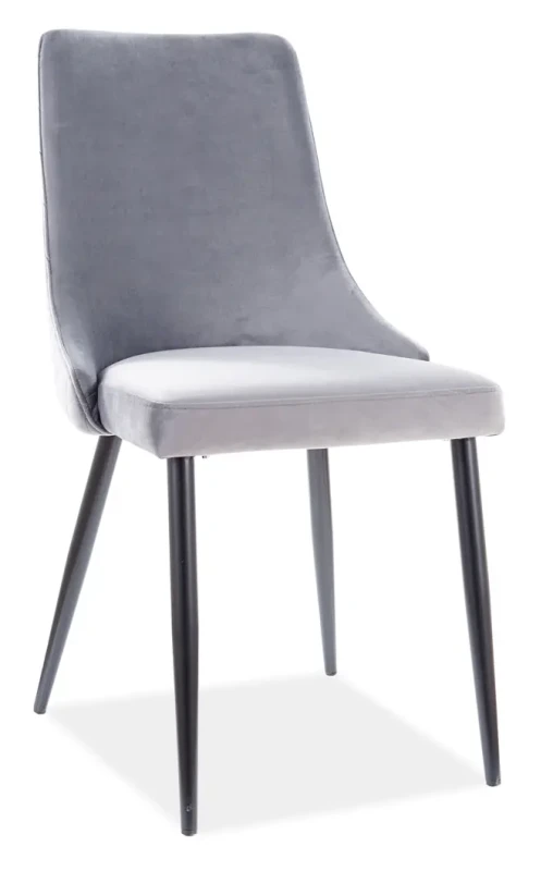 Krzesło tapicerowane Piano B Velvet szary Bluvel 14
