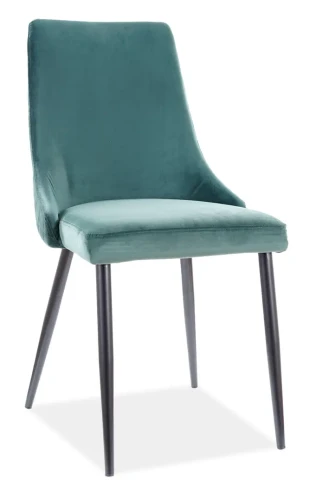 Krzesło tapicerowane Piano B Velvet zielony Bluvel 78