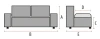 Sofa TM-3 ekoskóra czerwony