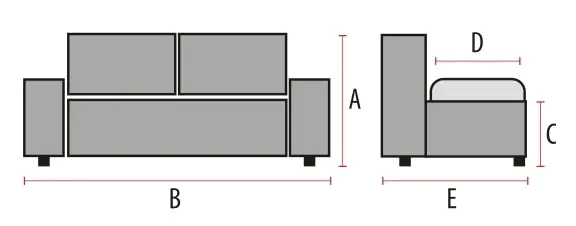 Sofa TM-3 ekoskóra krem