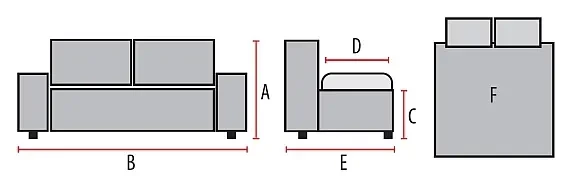 Sofa rozkładana Zenia szara .137
