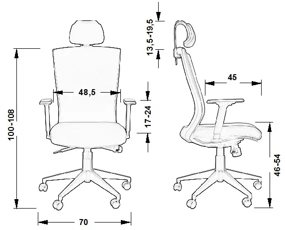 Fotel biurowy HG-0004F Brąz