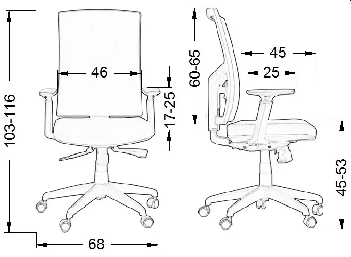 Fotel biurowy KB-8922B Szary