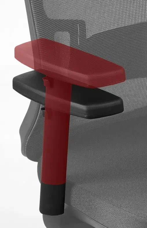 Fotel biurowy z wysuwem siedziska GN-310 Aluminium/Bordo