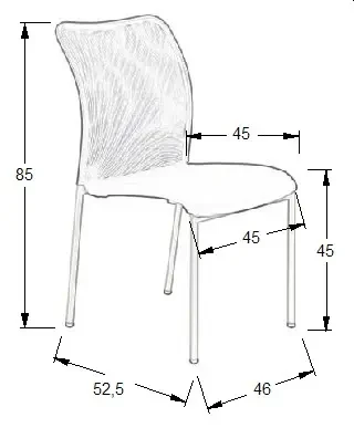 Krzesło konferencyjne HN-7502 Aluminium/Grafit