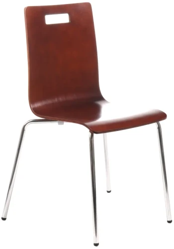 Krzesło konferencyjne sklejkowe TDC-132 z otworem Orzech