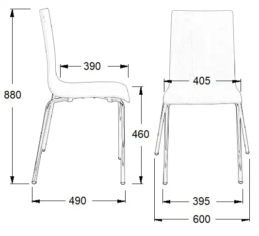 Krzesło konferencyjne sklejkowe TDC-132 Orzech