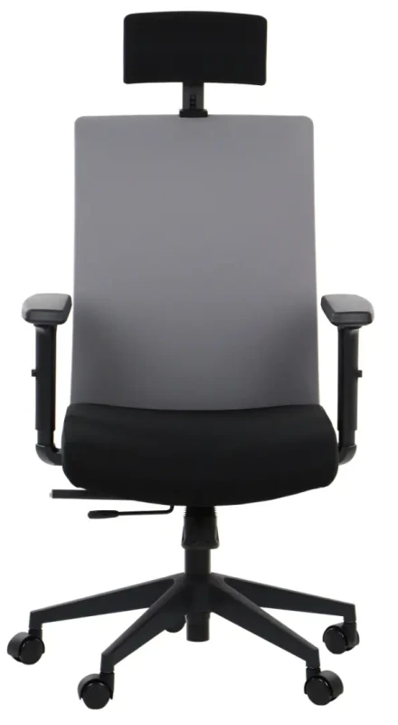 Fotel biurowy z wysuwem siedziska RIVERTON F/H Czarny-Szary