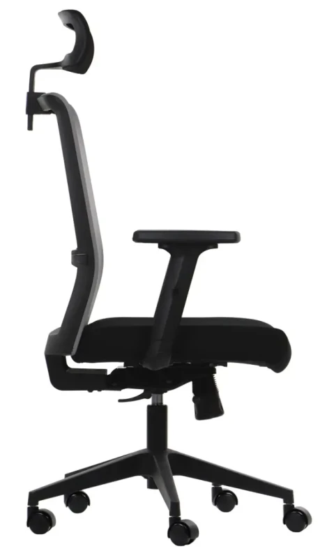 Fotel biurowy z wysuwem siedziska RIVERTON F/H Czarny-Szary