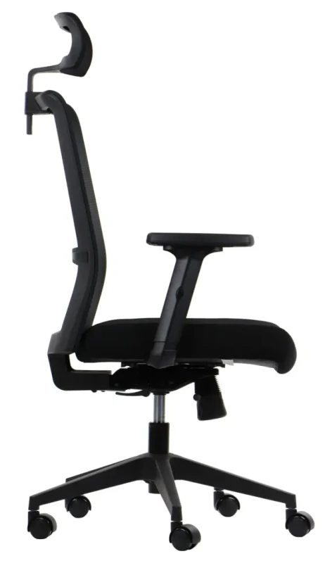 Fotel biurowy z wysuwem siedziska RIVERTON M/H Czarny