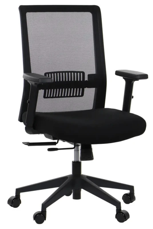 Fotel biurowy z wysuwem siedziska RIVERTON M/L Czarny