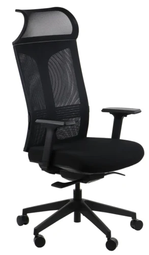 Fotel biurowy RYDER z mechanizmem samoważącym Czarny