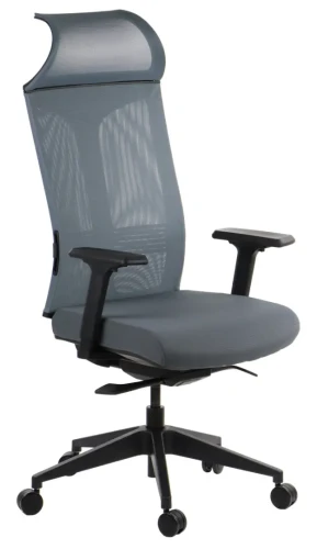 Fotel biurowy RYDER z mechanizmem samoważącym Szary