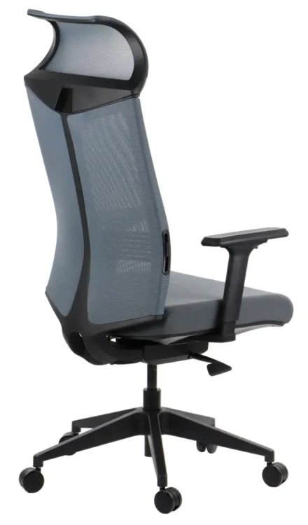 Fotel biurowy RYDER z mechanizmem samoważącym Szary