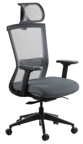 Fotel biurowy HOPE z mechanizmem samoważącym Szary