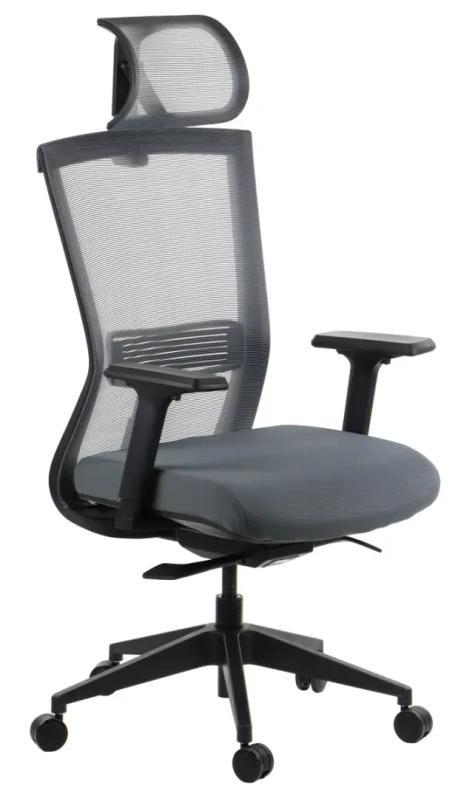 Fotel biurowy HOPE z mechanizmem samoważącym Szary