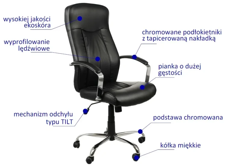 Fotel biurowy ZN-9152 Czarny