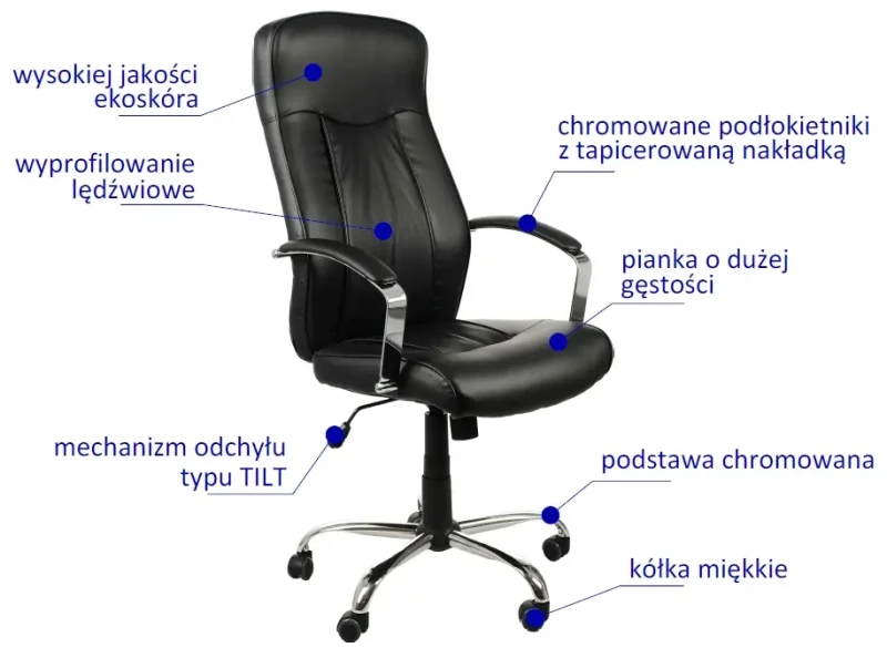 Fotel biurowy ZN-9152 Czarny