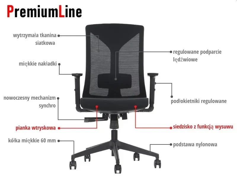 Fotel biurowy HAGER Czarny