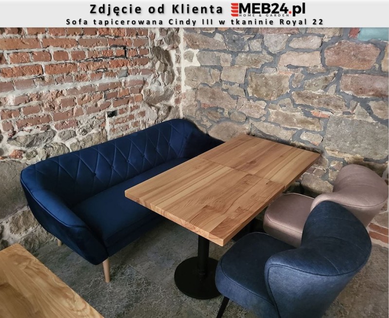 Sofa tapicerowana Cindy III w stylu skandynawskim - zdjęcie od klienta