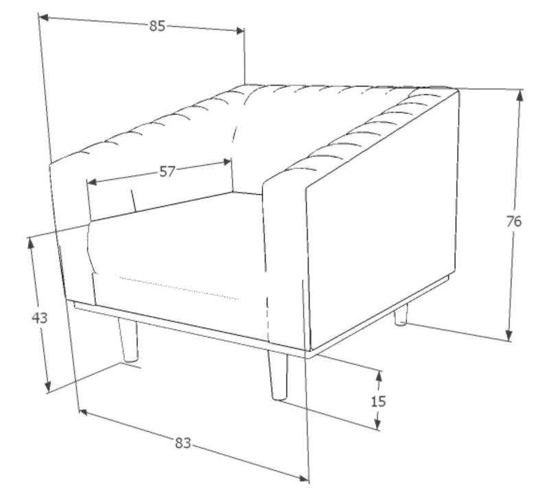 Fotel tapicerowany Asprey 1 Velvet curry Bluvel 68