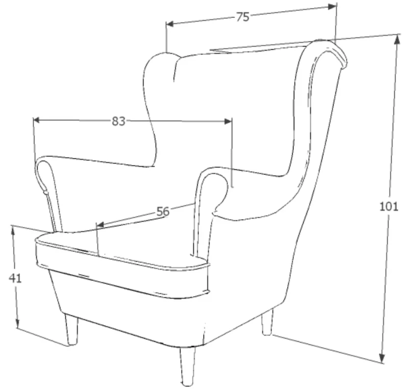 Fotel tapicerowany Lady Velvet antyczny róż Bluvel 52