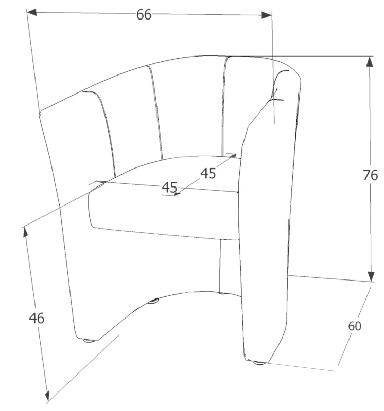 Fotel TM-1 Velvet turkus