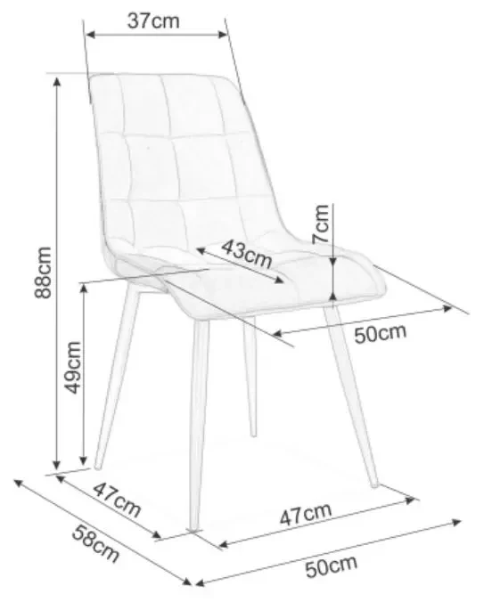 Krzesło tapicerowane Chic Złoty Velvet róż antyczny Bluvel 52