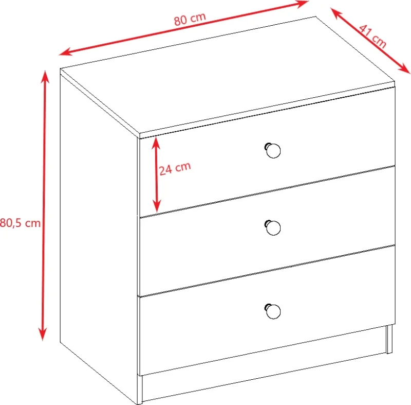 Zestaw mebli dziecięcych z szafką nocną i łóżkiem 180x80 BABYDREAMS