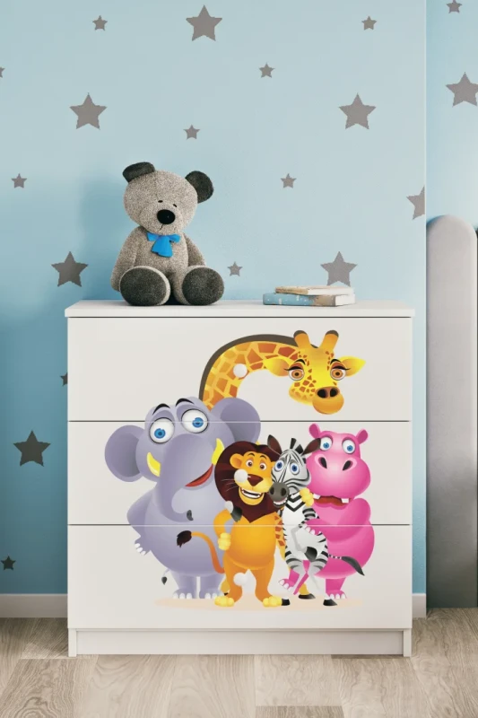 Komoda dla dziewczynki BABYDREAMS 3 szuflady
