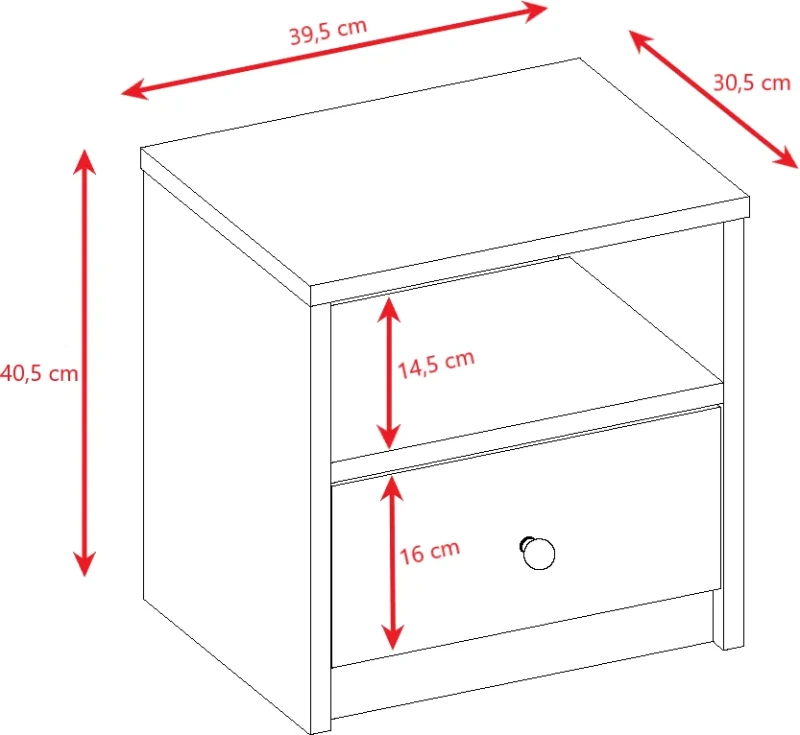 Zestaw mebli dziecięcych z szafką nocną i łóżkiem 160x80 BABYDREAMS