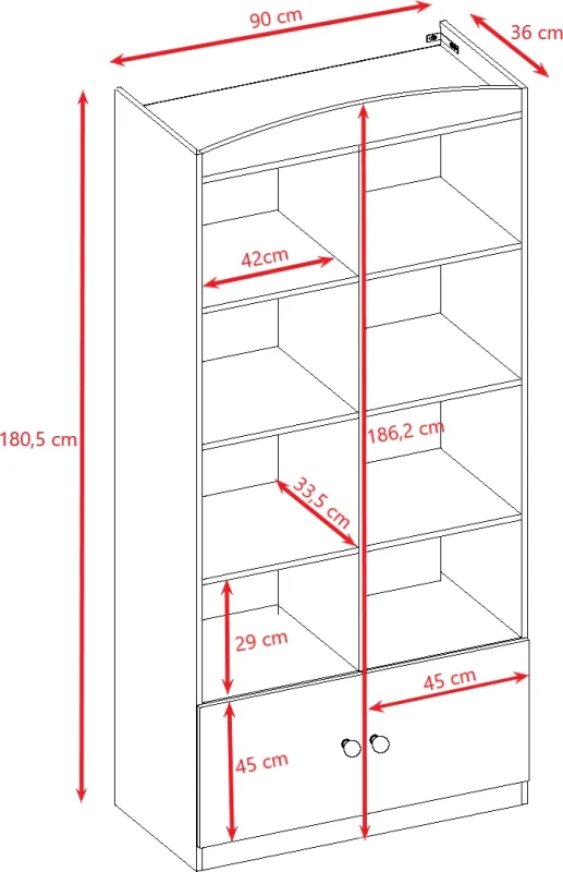 Zestaw mebli dziecięcych dla chłopca z łóżkiem 160x80 BABYDREAMS