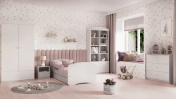 Zestaw mebli dziecięcych z szafką nocną i łóżkiem 140x70 BABYDREAMS