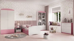 Zestaw mebli dziecięcych z szafką nocną i łóżkiem 160x80 BABYDREAMS