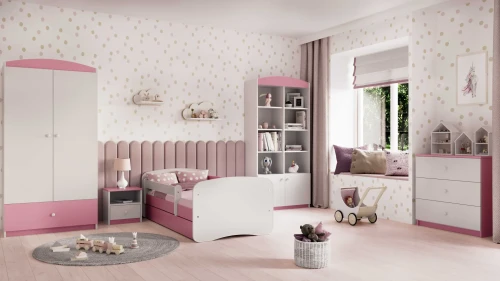 Zestaw mebli dziecięcych z szafką nocną i łóżkiem 180x80 BABYDREAMS