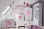 Zestaw mebli dziecięcych dla dziewczynki z łóżkiem 180x80 BABYDREAMS