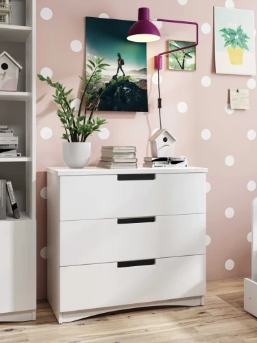 Komoda biała CLASSIC 3 szuflady