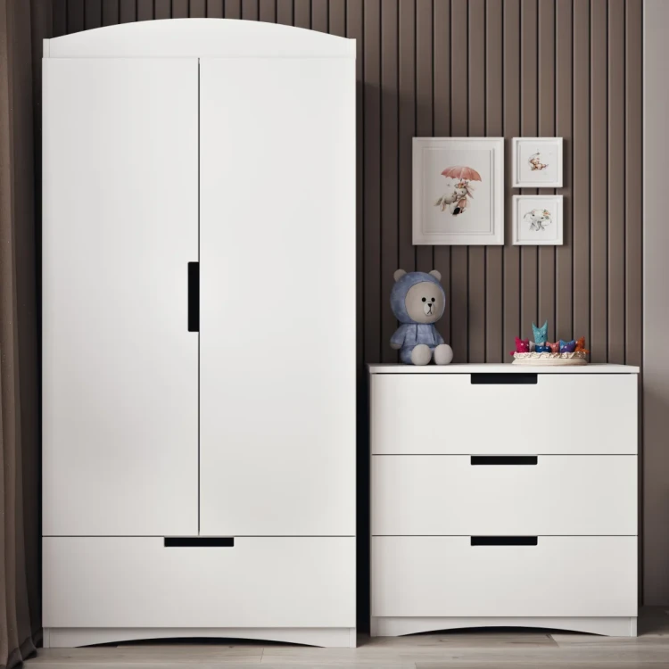 Komoda biała CLASSIC 3 szuflady