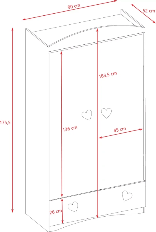 Zestaw mebli dziecięcych z łóżkiem 160x80 JULIA