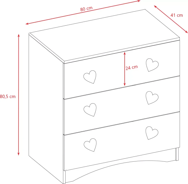 Zestaw mebli dziecięcych z łóżkiem 160x80 JULIA