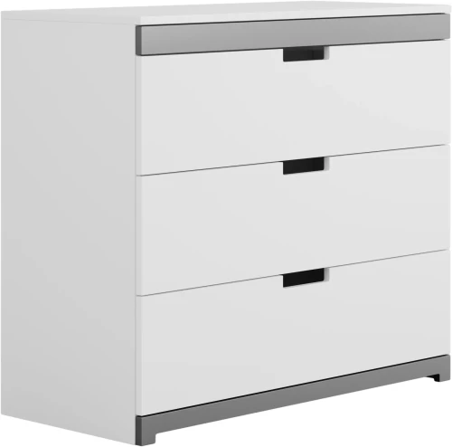 Komoda biała TOMI 3 szuflady
