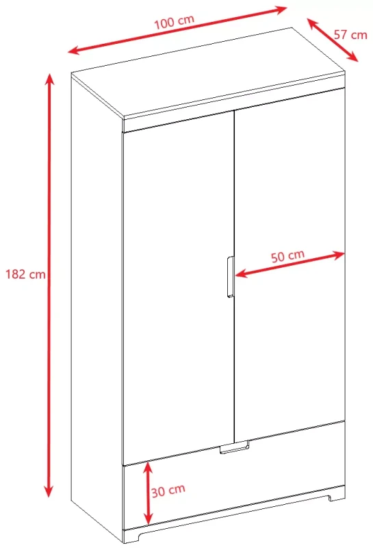 Szafa lakierowana TOMI biała