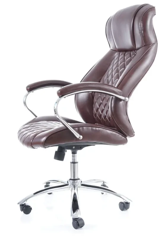 Fotel obrotowy Q-557 ekoskóra brąz