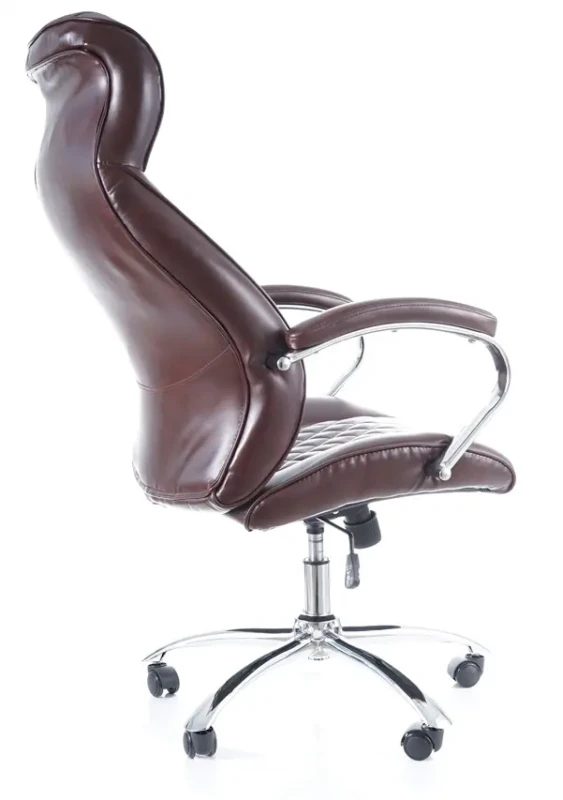Fotel obrotowy Q-557 ekoskóra brąz