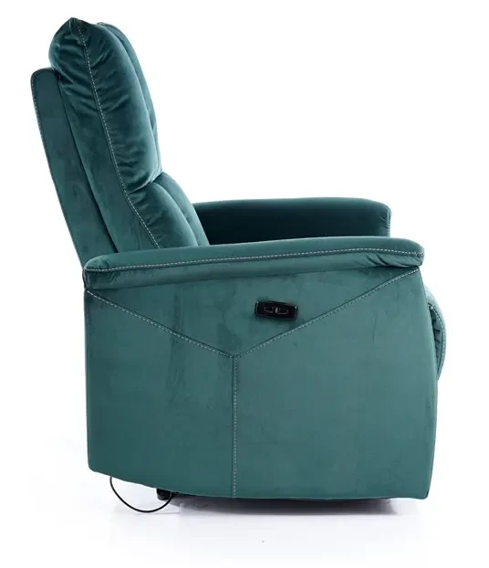 Fotel rozkładany Neptun Velvet zielony Bluvel 78