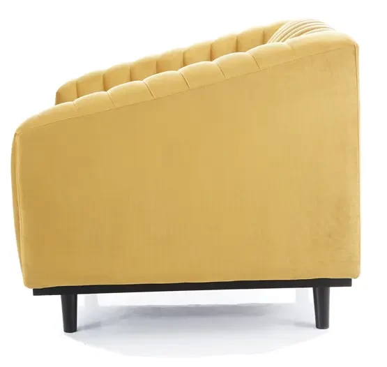 Fotel tapicerowany Asprey 1 Velvet curry Bluvel 68