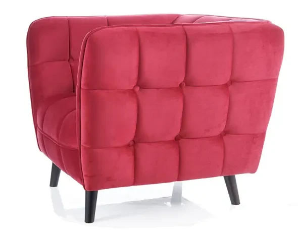Fotel tapicerowany Castello 1 Velvet bordowy Bluvel 59