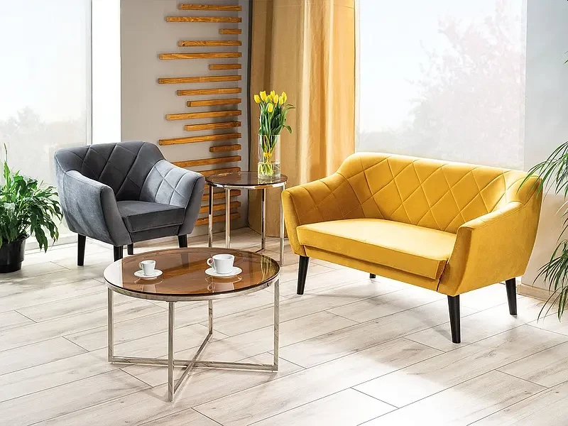 Fotel tapicerowany Karo 1 Velvet wenge