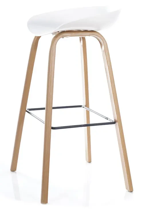 Hoker bez oparcia Sting dąb/biały