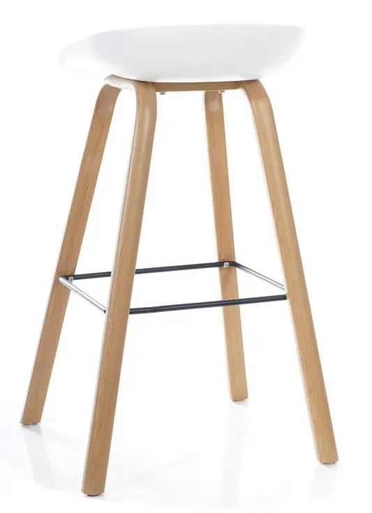 Hoker bez oparcia Sting dąb/biały